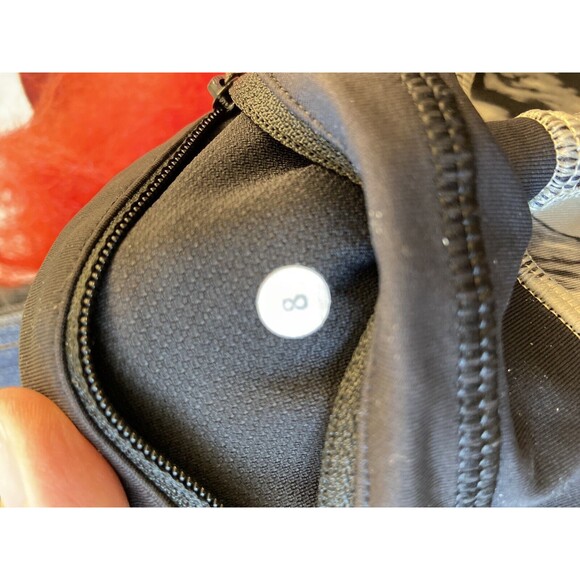 Lululemon Size 8 Run Inspire Crop Pants Great Granite Black Mojave Tan Athletic - Picture 4 of 4